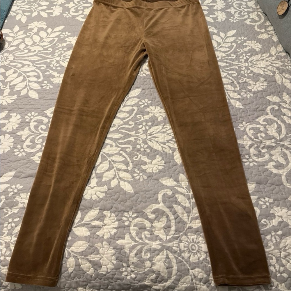 Gold/Bronze Velour Leggings size 2x-3x